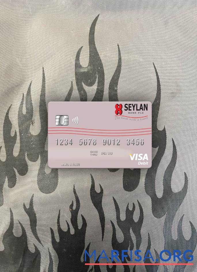 Downloadable Sri Lanka Seylan Bank Plc visa debit card photolook front real example